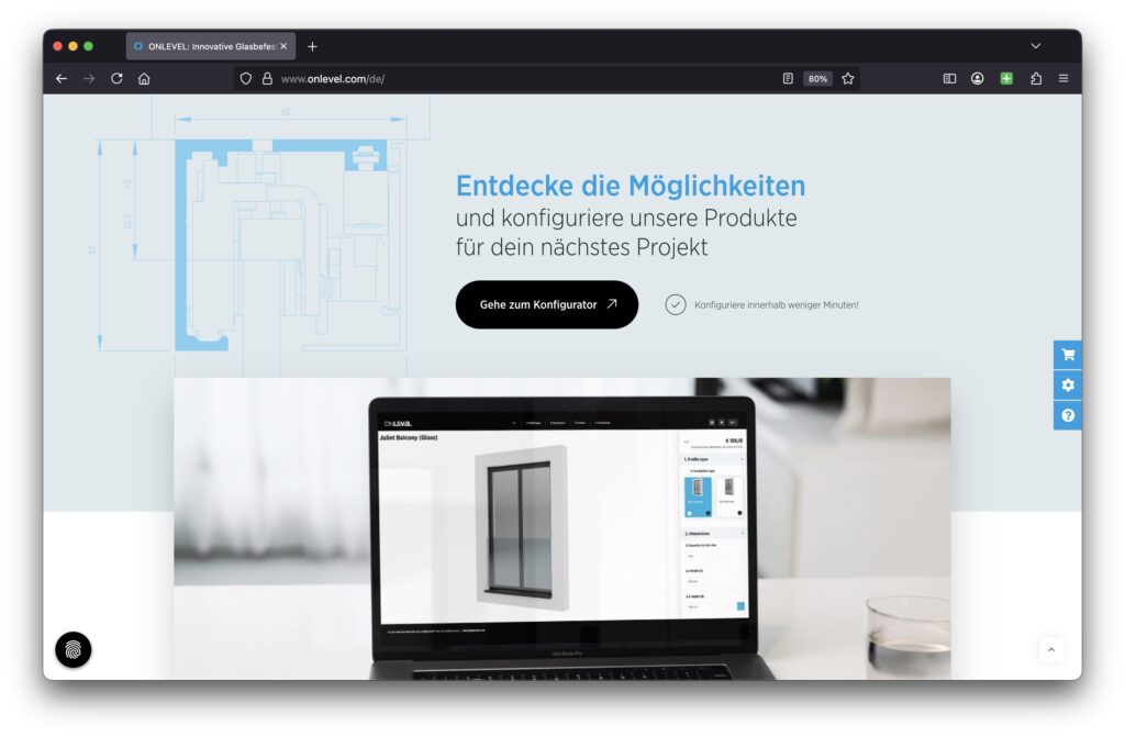 Screenshot OnLevel Konfigurator